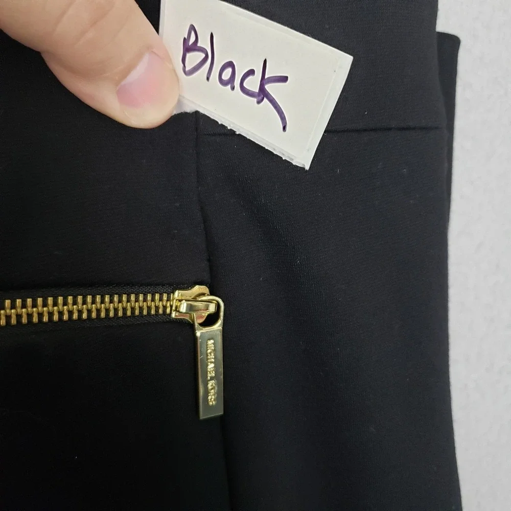 Michael Kors Exposed Zipper Pencil Skirt Black Office Siren‎ Careerwear Size 6